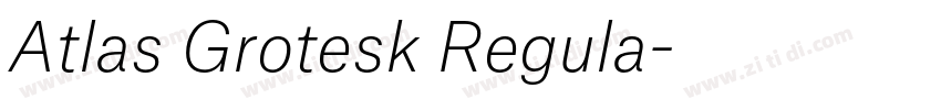 Atlas Grotesk Regula字体转换